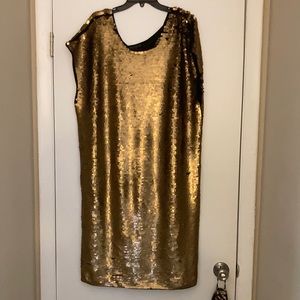 Eloquii size 18 gold sequin dress
